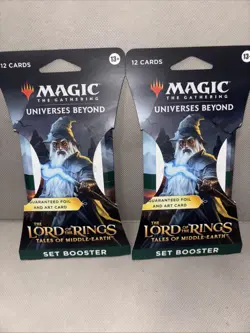 2 MTG The Lord of the Rings: Tales of Middle-Earth Sleeved Set Booster Packs - Image 1