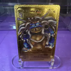 Pokemon Blastoise VMAX Gold Foil Card - Image 1