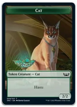 Cat Token #9 (NM) Streets New Capenna SNC Magic MTG - Image 1