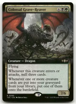 Colossal Grave-Reaver (Extended Art) #90 (NM) Tarkir Dragonstorm TDC Magic MTG - Image 1