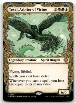 Teval, Arbiter of Virtue (Showcase) #319 (NM) Tarkir Dragonstorm TDM Magic MTG - Image 1