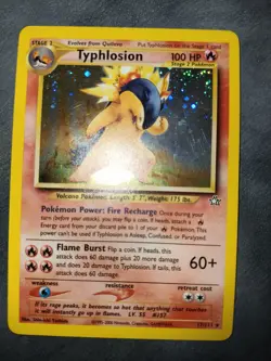Typhlosion Holo Neo Genesis 17/111 - Carta Pokemon Wizards card NM- SWIRL - Image 1