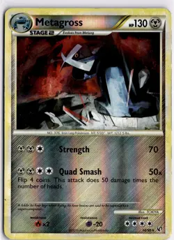 Metagross 16/90 Rare HS—Undaunted Pokemon Card 2010 - Image 1