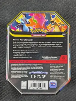 Pokemon TCG Mega Charizard Tin Mega Charizard X Ex Box- Sealed- In Hand - Image 2