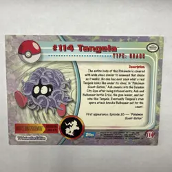 Pokemon Topps Tangela Non Foil Series 2 #114 - Image 2