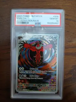 Pokemon Yveltal 205/182 SV04: Paradox Rift Holo Illustration Rare PSA 10 - Image 2