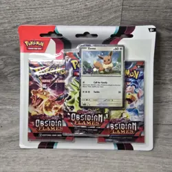 Pokemon S&V Obsidian Flames Triple Blister Pack Eevee - New & Sealed - Image 1