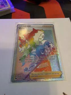 Pokemon Champion’s Path Piers 078/073 Secret Rainbow Rare Full Art Trainer NM - Image 2