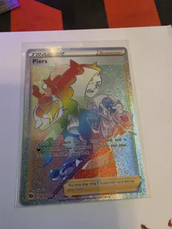 Pokemon Champion’s Path Piers 078/073 Secret Rainbow Rare Full Art Trainer NM - Image 3