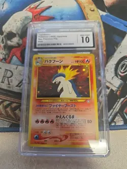 Cgc 10 2000 Typhlosion Holo 157 Neo Genesis Premium File Pokemon Japanese Mint - Image 1