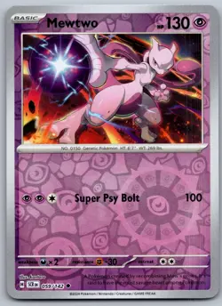 Pokemon Stellar Crown - Reverse Holo Mewtwo 059 - Image 1