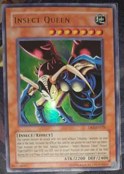 Yu-Gi-Oh! Insect Queen Ultra Rare (DB2-EN123) Unlimited Edition Lightly Played - Image 1