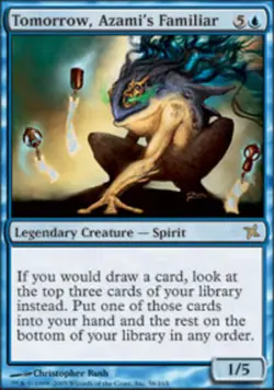 Moderatly Played, English - 1 x MTG Tomorrow, Azami's Familiar - Foil Betrayers - Image 1