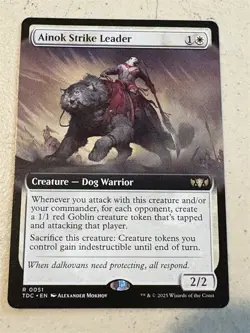 mtg borderless Ainok Strike Leader, Tarkir Dragonstorm commander, unplayed - Image 1