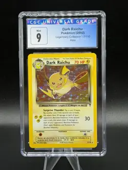CGC 9 MINT Dark Raichu 2002 Legendary Collection 7/110 Holo Pokemon Card P34 - Image 1