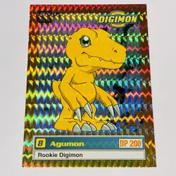Agumon Rookie Digimon 11 of 34 Animated Series Upper Deck Holo Foil Card TCG CCG - Image 1