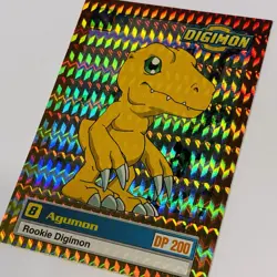 Agumon Rookie Digimon 11 of 34 Animated Series Upper Deck Holo Foil Card TCG CCG - Image 3