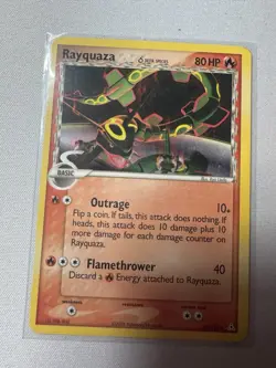 Pokemon Rayquaza Holon Phantoms Rare 80 HP English 26/110 2006 Card - Image 1