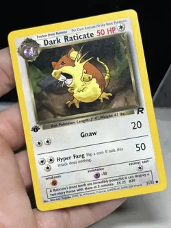 Dark Raticate 51/82 Common 1st Edition Non-Holo Team Rocket Pokemon Card LP - Image 1