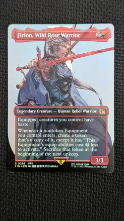 Firion, Wild Rose Warrior Borderless Foil R 0386 Final Fantasy FIN MTG NM+ - Image 1