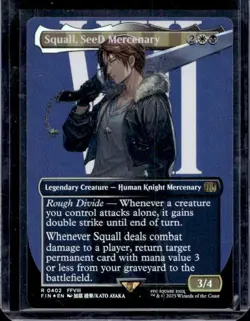 MTG - Squall, SeeD Mercenary - FOIL Borderless - Final Fantasy - FIN 0402 Magic - Image 1
