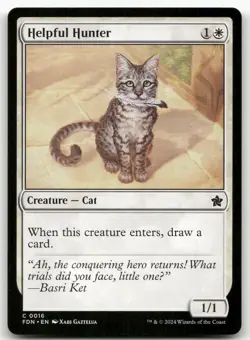Helpful Hunter #16 (NM) Foundations FDN Magic MTG - Image 1