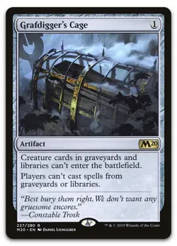 Grafdigger's Cage #227 (NM) Core Set 2020 M20 Magic MTG - Image 1