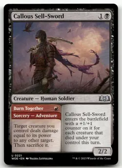 Callous Sell-Sword #221 (NM) Wilds of Eldraine WOE Magic MTG - Image 1