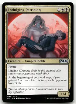 Indulging Patrician #219 (NM) Core Set 2021 M21 Magic MTG - Image 1