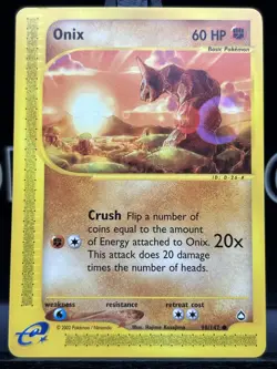 Onix 98/147 e-Series Aquapolis 2002 Pokemon TCG Common Regular VLP - Image 3