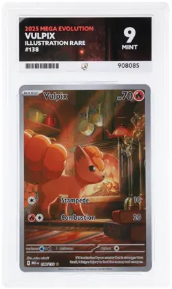 Pokemon TCG | Ace 9 Vulpix 138/132 Mega Evolution illustration Rare Graded - Image 1