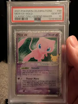 Pokemon Mew ex 88/92 Celebrations Classic Collection Holo EX PSA 10 - Image 1