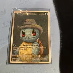 Squirtle With Grey Felt Hat Van Gogh Style Extended Full Art Pokemon 🧸🎁 - Image 1