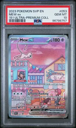 2023 POKEMON SVP EN-SV BLACK STAR PROMO 151 ULTRA-PREM COLL #053 MEW EX PSA 10 - Image 1