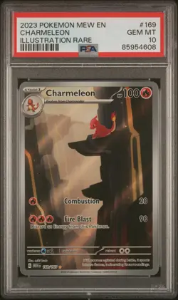 2023 POKEMON MEW EN-151 ILLUSTRATION RARE #169 CHARMELEON PSA 10 - Image 1
