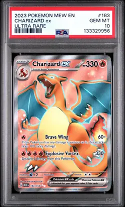 2023 POKEMON MEW EN-151 ULTRA RARE #183 CHARIZARD EX PSA 10 - Image 1