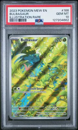 2023 POKEMON MEW EN-151 ILLUSTRATION RARE #166 BULBASAUR PSA 10 - Image 1