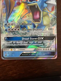 Pokemon Gyarados GX Sm-Crimson Invasion 18/111 Ultra Rare Holo GX - Image 3