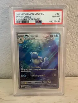 2023 POKEMON MEW EN-151 ILLUSTRATION RARE #171 WARTORTLE PSA 8 #171 - Image 1