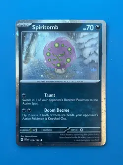 Spiritomb 129/198SV01: Scarlet & Violet Base Set Cosmo Holo NM Pokemon TCG - Image 1