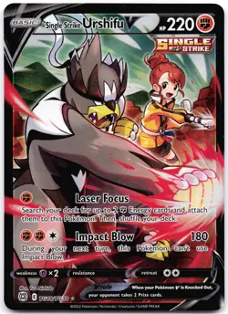 Single Strike Urshifu V TG18/TG30 Holo Brilliant Stars Trainer Gallery - Image 1