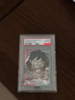 2022 One Piece OP-01 Alternate Art Wave 1 #003 Monkey D. Luffy Pre-Errata PSA 10 - Image 2
