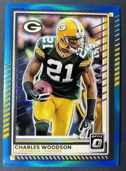 2025 Panini Donruss Optic - Charles Woodson #103 Aqua Prizm /349 - Packers - Image 1