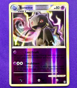 Banette 14/102 Reverse Holo HGSS Triumphant 2010 Pokemon TCG Card | DMG On Back - Image 1