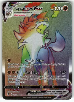 Lycanroc VMAX (Secret) 213/203 SWSH07: Evolving Skies NM Pokemon Card TCG - Image 1