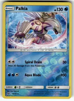 Palkia 24/73 Shining Legends LP Pokemon Card TCG - Image 1