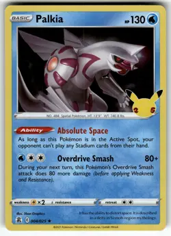 Palkia 004/025 Celebrations NM Pokemon Card TCG - Image 1