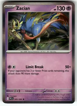 Zacian - 045/094 ME02: Phantasmal Flames NM Pokemon Card TCG - Image 1