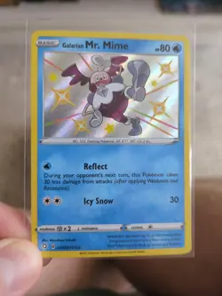 Galarian Mr. Mime SV020/SV122 Shining Fates Pokemon Card Secret Rare - Image 1