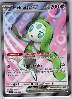 Meloetta ex 159/086 SV: Black Bolt - Pokemon Card - NM - Image 1